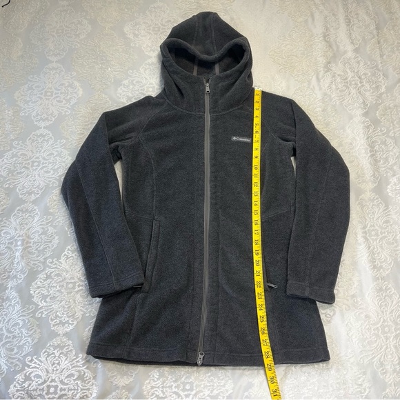 Women's Columbia Benton Springs II Long Fleece Hooded Zip Jacket Grey Size Small - Picture 5 of 9